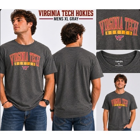 Nike Other - Virginia Tech Hokies Shirt Mens Size XL Gray NCAA Collegiate Tee NEW With TAG